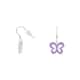 Boucles d'oreilles CLEOR en Argent 925/1000 et Cristal Violet