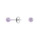 Boucles d'oreilles CLEOR en Argent 925/1000 et Oxyde Violet