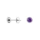 Boucles d'oreilles CLEOR en Argent 925/1000 et Oxyde Violet