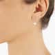 Boucles d'oreilles PERLE DE NUIT en Argent 925/1000 Rose et Perle Synthétique Blanche
