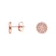 Boucles d'oreilles SQUARE en Argent 925/1000 Rose et Oxyde