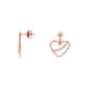 Boucles d'oreilles CLEOR en Argent 925/1000 Rose et Oxyde