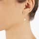 Boucles d'oreilles CLEOR en Argent 925/1000 Rose et Perle Synthétique Blanche