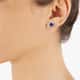 Boucles d'oreilles CLEOR en Or 375/1000 Blanc et Oxyde Bleu