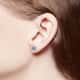 Boucles d'oreilles CLEOR en Acier et Oxyde Bleu