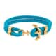 Bracelet LES HAUBANS en Acier Jaune et Corde Turquoise