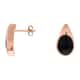 Boucles d'oreilles CLEOR en Argent 925/1000 Rose et Onyx