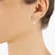 Boucles d'oreilles CLEOR en Or 375/1000 Blanc, Perle de culture Blanche et Diamant