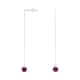 Boucles d'oreilles Pendantes CLEOR en Argent 925/1000 et Cristal Violet