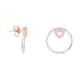 Boucles d'oreilles CLEOR en Argent 925/1000 Bicolore et Oxyde