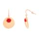 Boucles d'oreilles MISSISSIPI en Acier Rose et Corail Rouge