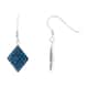 Boucles d'oreilles CLEOR en Argent 925/1000 et Cristal Bleu