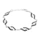 Bracelet CLEOR en Argent 925/1000 Blanc et Marcassite Noir