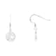 Boucles d'oreilles CLEOR en Argent 925/1000 Blanc et Cristal Blanc