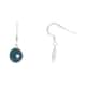 Boucles d'oreilles CLEOR en Argent 925/1000 Blanc et Cristal Bleu