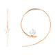 Boucles d'oreilles CLEOR en Argent 925/1000 Rose et Perle Synthétique Blanc