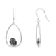 Boucles d'oreilles CLEOR en Argent 925/1000 Blanc et Céramique Noir