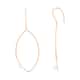 Boucles d'oreilles CLEOR en Argent 925/1000 Rose et Perle Blanc