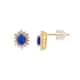 Boucles d'oreilles Femme avec Saphir Bleu - fermoir Papillon - CLEOR