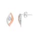 Boucles d'oreilles CLEOR en Argent 925/1000 Bicolore et Oxyde - CLEOR