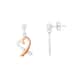 Boucles d'oreilles CLEOR en Argent 925/1000 Bicolore