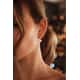 Boucles d'oreilles CLEOR en Or 375/1000 Jaune et Perle de Culture