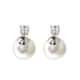 Boucles d'oreilles CLEOR en Argent 925/1000 Blanc et Perle Synthétique Blanche - CLEOR