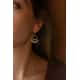 Boucles d'oreilles TIPY en Argent 925/1000 Jaune et Turquoise
