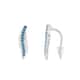 Boucles d'oreilles TIPY en Argent 925/1000 Blanc et Pierre Synthétique Bleu - CLEOR
