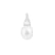 Pendentif CLEOR en Or 375/1000 Blanc et Perle de Culture et Oxyde - vue 2 - CLEOR