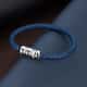 Bracelet MORELLATO en Acier Gris et Cuir Bleu - vue 6 - CLEOR