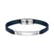 Bracelet MORELLATO en Acier Gris et Cuir Bleu - vue 1 - CLEOR