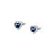 Puces MORELLATO en Argent 925/1000 Blanc et Oxyde Bleu - vue 1 - CLEOR