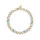 Bracelet MORELLATO en Acier Jaune et Cristal Bleu - vue 1 - CLEOR