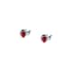 Boucles d'oreilles CLEOR en Argent 925/1000 et Laque Rouge - vue 1 - CLEOR