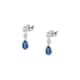 Boucles d'oreilles CLEOR en Argent 925/1000 et Oxyde Bleu - vue 1 - CLEOR
