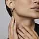 Boucles d'oreilles CLEOR en Argent 925/1000 et Oxyde Bleu - vue - CLEOR