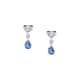 Boucles d'oreilles CLEOR en Argent 925/1000 et Oxyde Bleu - vue - CLEOR