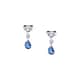 Boucles d'oreilles CLEOR en Argent 925/1000 et Oxyde Bleu - vue - CLEOR