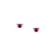 Boucles d'oreilles CLEOR en Argent 925/1000 et Oxyde Rouge - vue - CLEOR