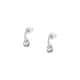 Boucles d'oreilles CLEOR en Or 375/1000 Blanc et Oxyde - vue 1 - CLEOR