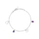 Bracelet CLEOR en Argent 925/1000 et Oxyde Violet - vue 1 - CLEOR