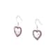 Boucles d'oreilles CLEOR en Argent 925/1000 et Cristal Rose - vue 1 - CLEOR