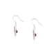 Boucles d'oreilles CLEOR en Argent 925/1000 et Cristal Rose - vue - CLEOR