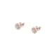 Boucles d'oreilles SQUARE en Argent 925/1000 Rose et Oxyde - vue 1 - CLEOR