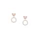 Boucles d'oreilles ARBELO en Argent 925/1000 Rose et Oxyde - vue - CLEOR