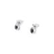 Boucles d'oreilles CLEOR en Or 375/1000 Blanc et Saphir - vue 1 - CLEOR
