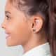 Boucles d'oreilles CLEOR en Argent 925/1000 et Cristal - vue RO - CLEOR