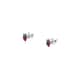 Boucles d'oreilles CLEOR en Argent 925/1000 et Oxyde Rouge - vue 1 - CLEOR