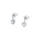 Boucles d'oreilles CLEOR en Or 375/1000 Blanc et Topaze - vue 1 - CLEOR